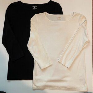 Pack of 2 - Jones New York Sport 3/4 Sleeve Tee - Size M